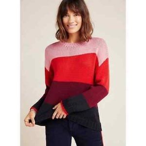 Like new pink striped sweater